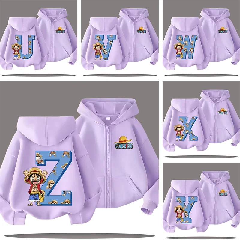 2026 New One Piece Kids Zippered Hooded Sweatshirt with Letter A-Z Cartoon Print for Boys - Sporty Fall/Winter Boys' Casual Top
2026 New One Piece Kids Zippered Hooded Sweatshirt with Letter A-Z Cartoon Print for Boys - Sporty Fall/Winter Boys' Casual Top