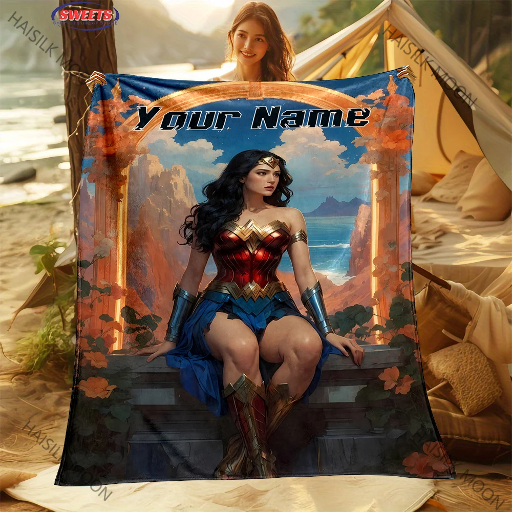 DIY DC Wonder Woman Flannel Blanket Custom Name Personalized Blanket Soft Comfortable Shawl Four Seasons Blanket Special Gift
DIY DC Wonder Woman Flannel Blanket Custom Name Personalized Blanket Soft Comfortable Shawl Four Seasons Blanket Special Gift