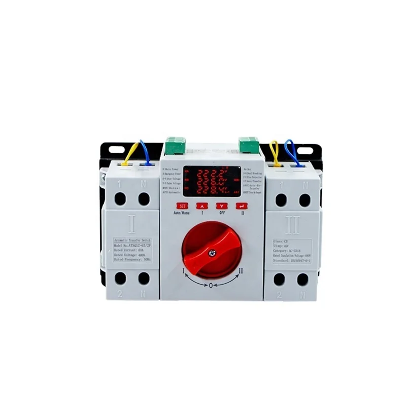 CN-ATSQ1Z Series 63A/2P Integrativer Automatically Dual Power Automatic Transfer Switch With Display LED Screen for Generator
CN-ATSQ1Z Series 63A/2P Integrativer Automatically Dual Power Automatic Transfer Switch With Display LED Screen for Generator