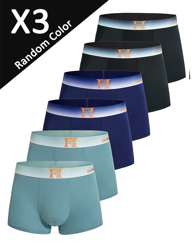 3pcs Randaom Men Underwear H Letter Magnetic Antibacterial Shorts Men Panties Home Loose Casual Underpanties
3pcs Randaom Men Underwear H Letter Magnetic Antibacterial Shorts Men Panties Home Loose Casual Underpanties