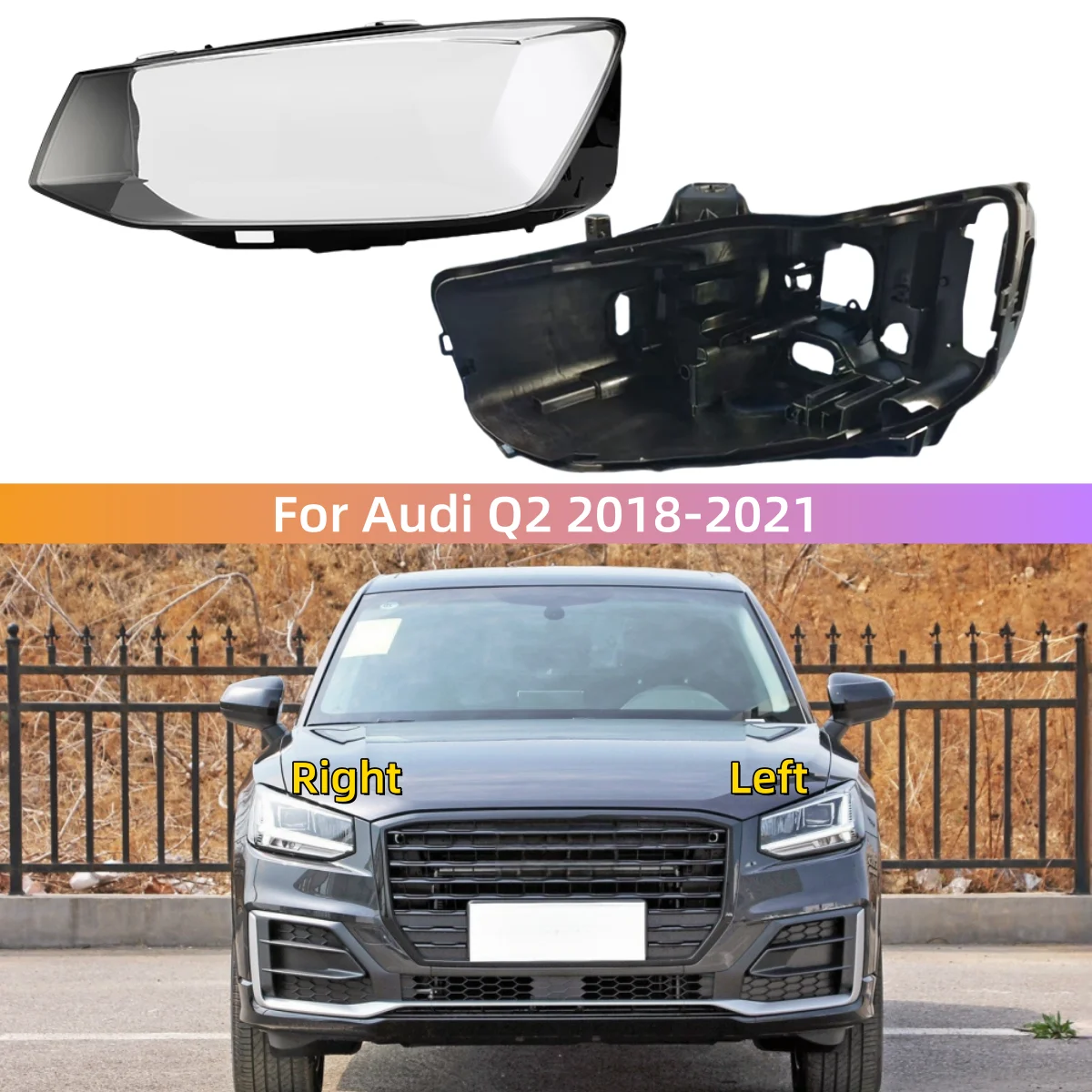 For Audi Q2 Q2L 2018 2019 2020 2021 Car Internal Spare Parts Headlights Cover Headlights Black House
For Audi Q2 Q2L 2018 2019 2020 2021 Car Internal Spare Parts Headlights Cover Headlights Black House