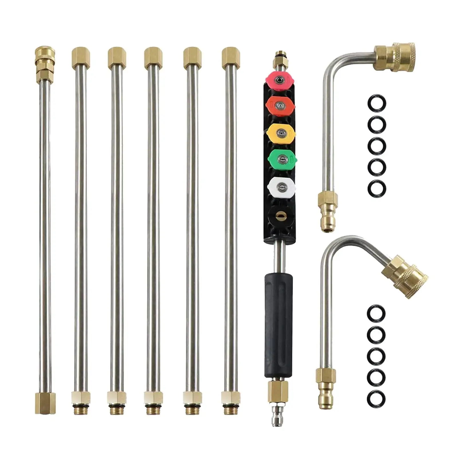 Power Washer Lance Replacement with 6 Nozzle Tips High Pressure Sprayer Wand for Driveway and Roof Cleaning
Power Washer Lance Replacement with 6 Nozzle Tips High Pressure Sprayer Wand for Driveway and Roof Cleaning