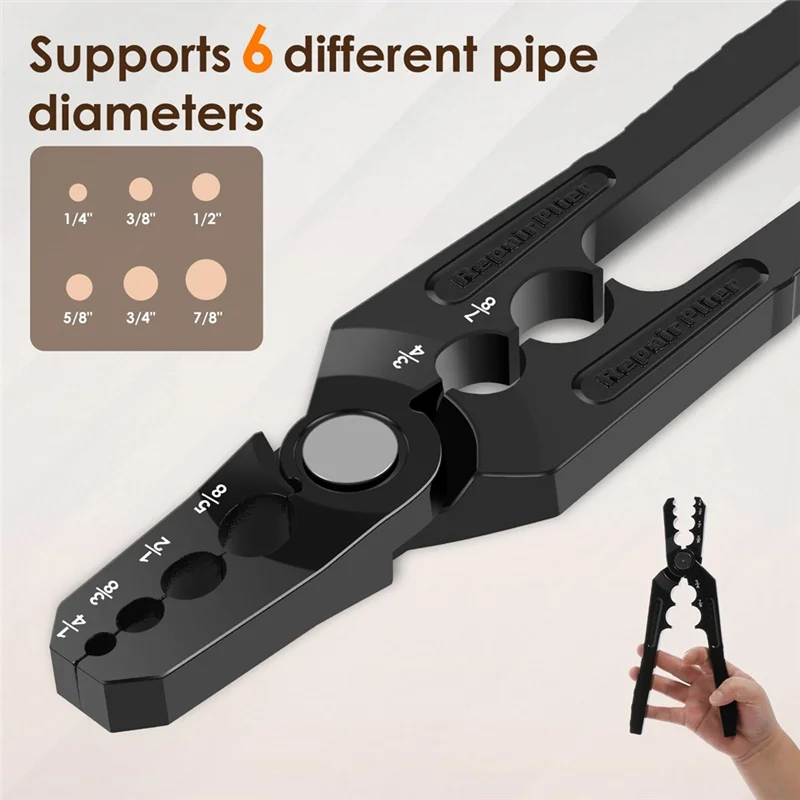 ABUG-Copper Tube Rounder, Manual Pipe Rounding Plier With 6 Hole Design, Flat Tube Repair Plier, Copper Benders Tool
ABUG-Copper Tube Rounder, Manual Pipe Rounding Plier With 6 Hole Design, Flat Tube Repair Plier, Copper Benders Tool