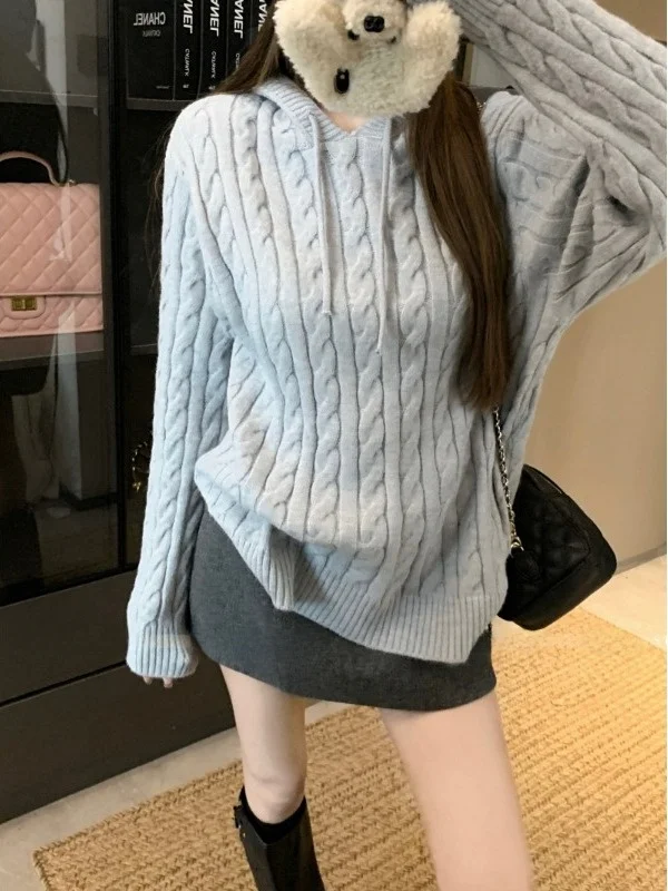 Autumn Winter ey Knitted Hat Sweater Long Sve Base Layer Top Loose Fit Cotton Blend Warm Thermal Knitwear Lazy Knit irt
Autumn Winter ey Knitted Hat Sweater Long Sve Base Layer Top Loose Fit Cotton Blend Warm Thermal Knitwear Lazy Knit irt