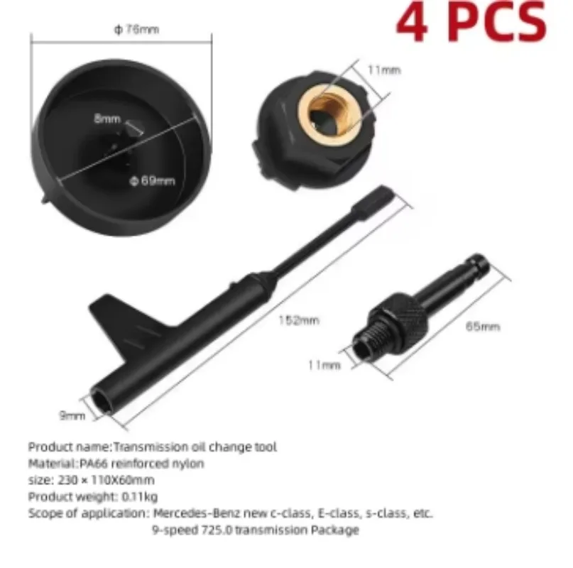 Change Transmission Oil Filler Tool for 9G-Tronic Transmission Oil Filling Tool for Mercedes Benz 725.0 9-Speed Oil Change Tools
Change Transmission Oil Filler Tool for 9G-Tronic Transmission Oil Filling Tool for Mercedes Benz 725.0 9-Speed Oil Change Tools
