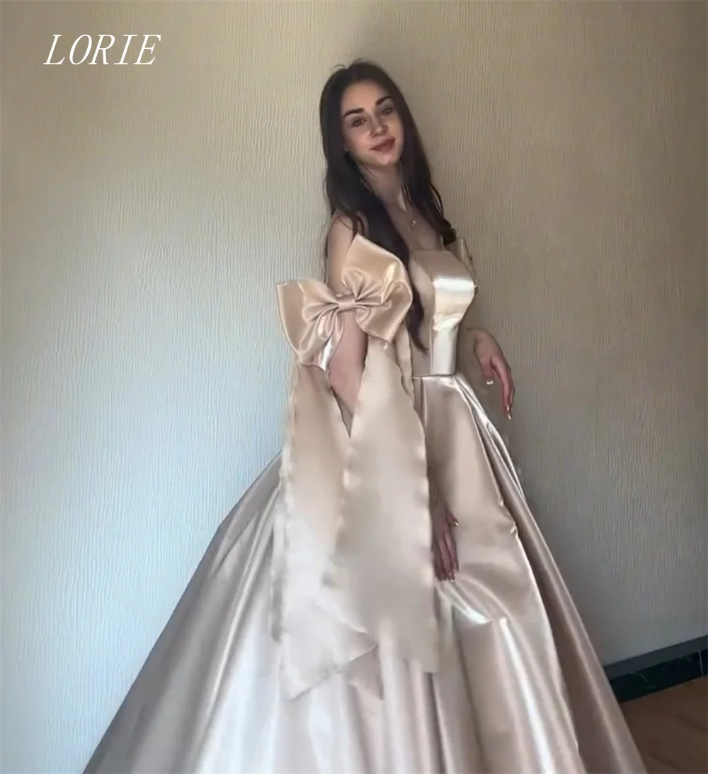 LORIE Luxury Noval Liquid A Line Evening Dress Classical Bow Formal Prom Dresses Off The Shoulder Party Gowns Customized 2026
LORIE Luxury Noval Liquid A Line Evening Dress Classical Bow Formal Prom Dresses Off The Shoulder Party Gowns Customized 2026