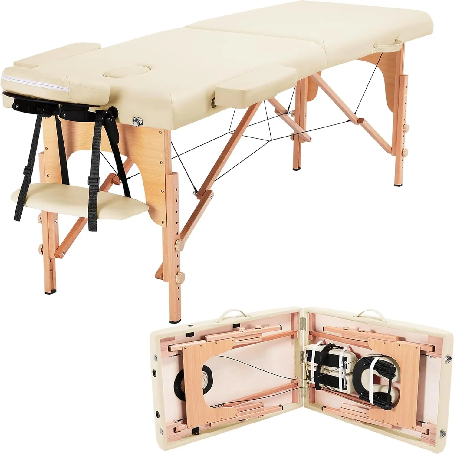 Portable Adjustable 2-Fold Massage Table Spa Bed Foldable 24in with Carry Bag, Custom
Portable Adjustable 2-Fold Massage Table Spa Bed Foldable 24in with Carry Bag, Custom