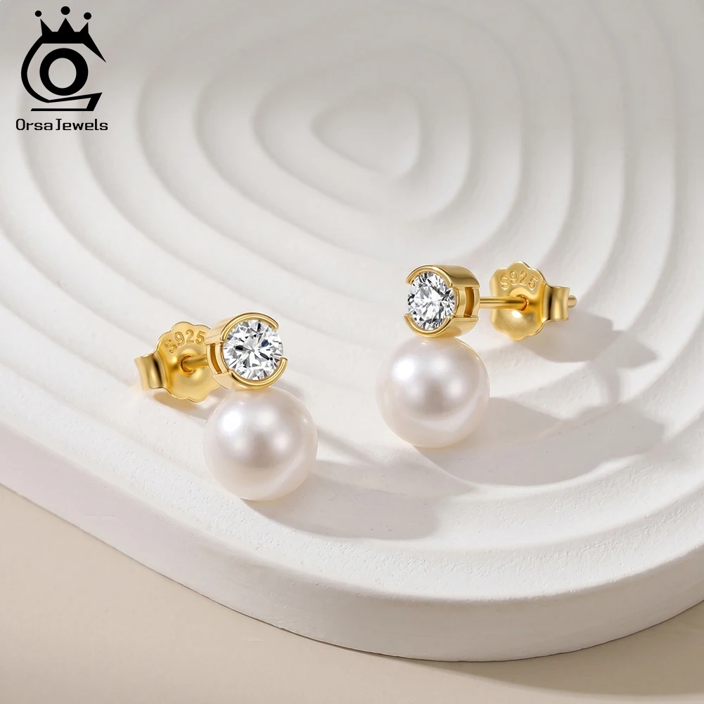 ORSA JEWELS Natural Freshwater Pearl CZ Cubic Zirconia Dangle Earrings 925 Sterling Silver Women Wedding Bridal Jewelry GPE137
ORSA JEWELS Natural Freshwater Pearl CZ Cubic Zirconia Dangle Earrings 925 Sterling Silver Women Wedding Bridal Jewelry GPE137