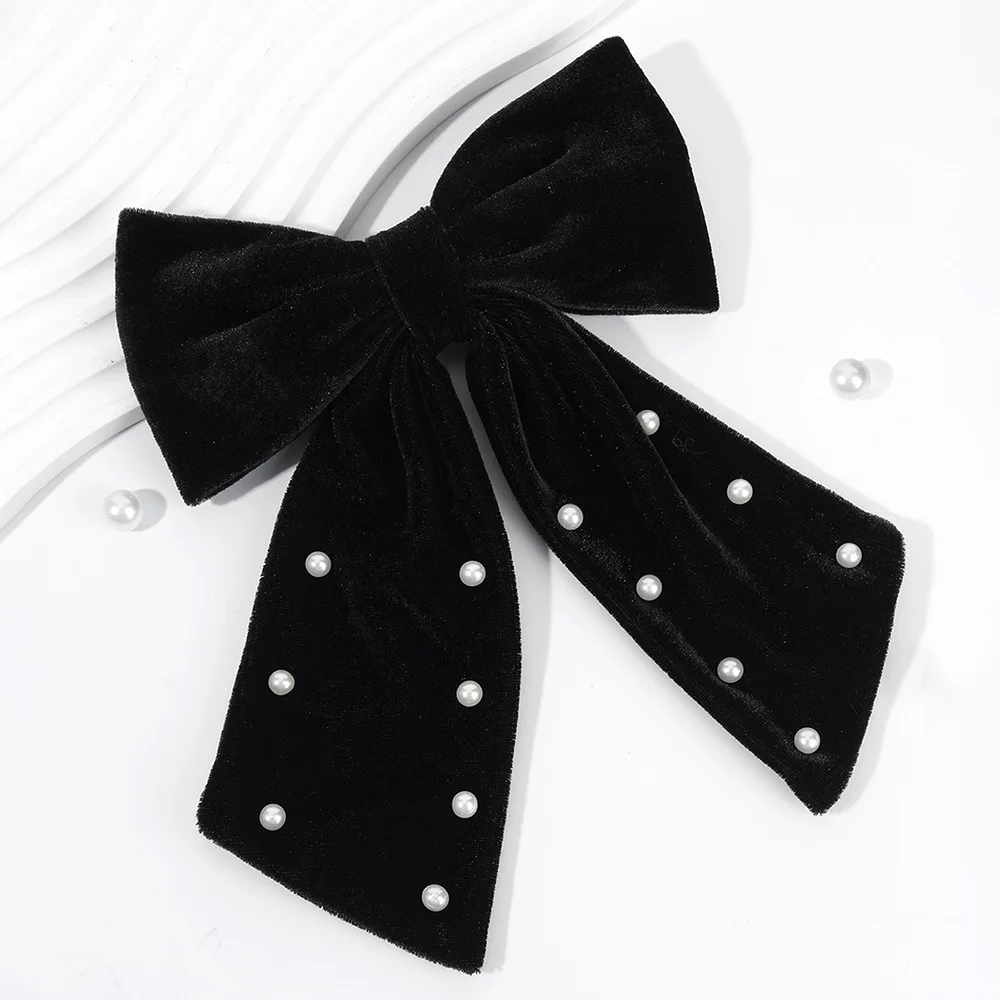 Solid Velvet Bow Hair Clips For Girls Elegant Pearls Bownot Hairpins Vintage Ponytail Barrette Fashion Headwear Hair Accessories
Solid Velvet Bow Hair Clips For Girls Elegant Pearls Bownot Hairpins Vintage Ponytail Barrette Fashion Headwear Hair Accessories