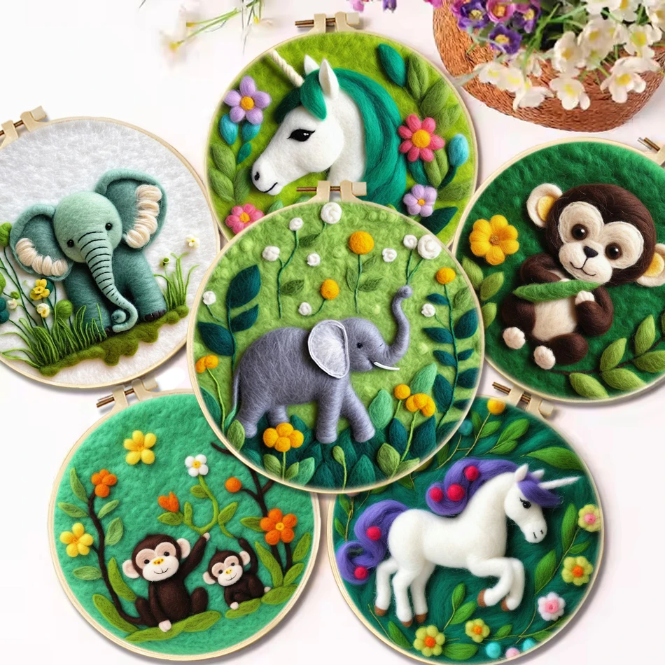 Cute Monkey Wool Felting Painting Starter Kit for Beginners DIY Needle Felting Kit Craft Set Supplies Create Wall Art Embroidery
Cute Monkey Wool Felting Painting Starter Kit for Beginners DIY Needle Felting Kit Craft Set Supplies Create Wall Art Embroidery