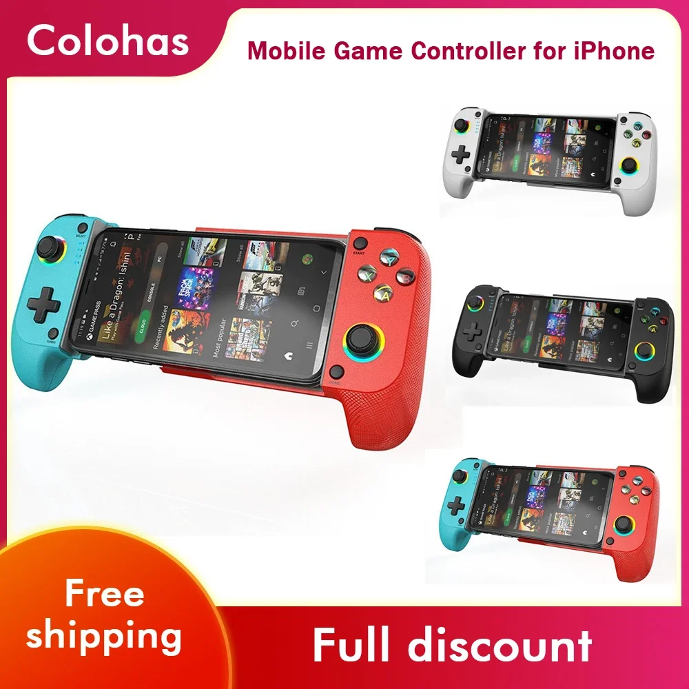 Мобильный игровой контроллер для iPhone и Android с игровым контроллером с RGB-подсветкой, поддержка удаленной игры PS, Xbox Cloud и многого другого
Мобильный игровой контроллер для iPhone и Android с игровым контроллером с RGB-подсветкой, поддержка удаленной игры PS, Xbox Cloud и многого другого