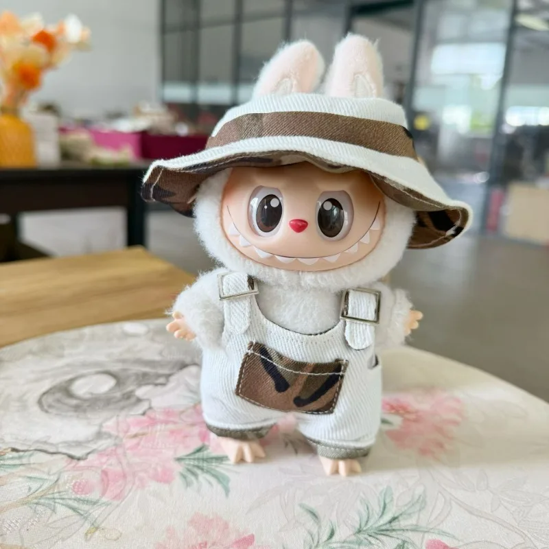 Повседневная модная кукольная одежда, комплект ковбойской рыбацкой шляпы из белого холста, подходит для повседневной одинаковой одежды для Labubu
Повседневная модная кукольная одежда, комплект ковбойской рыбацкой шляпы из белого холста, подходит для повседневной одинаковой одежды для Labubu