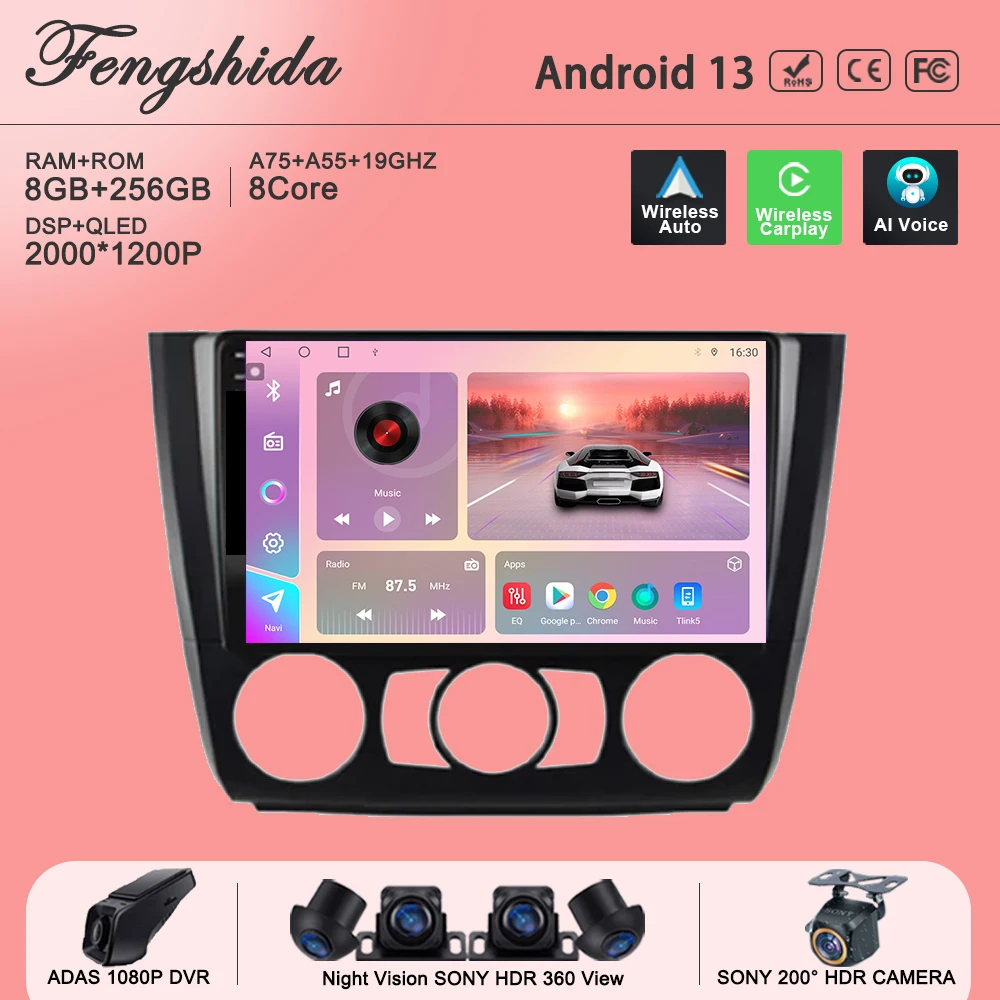 Auto Radio For BMW 1 Series E81 E82 E87 E88 2004 - 2011 Touch Screen Multimedia Player GPS Navigation Stereo Head Unit Wifi DVD
Auto Radio For BMW 1 Series E81 E82 E87 E88 2004 - 2011 Touch Screen Multimedia Player GPS Navigation Stereo Head Unit Wifi DVD