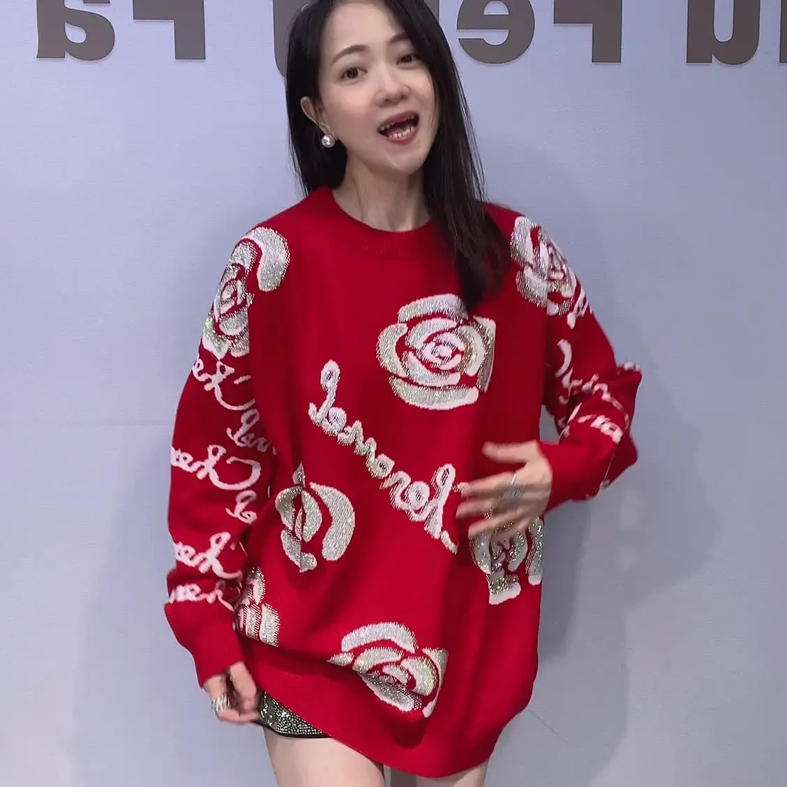 Women Rhinestone Round Neck Pullover Sweater For Women's Autumn Winter Korean Version Loose Knit Sweater
Women Rhinestone Round Neck Pullover Sweater For Women's Autumn Winter Korean Version Loose Knit Sweater