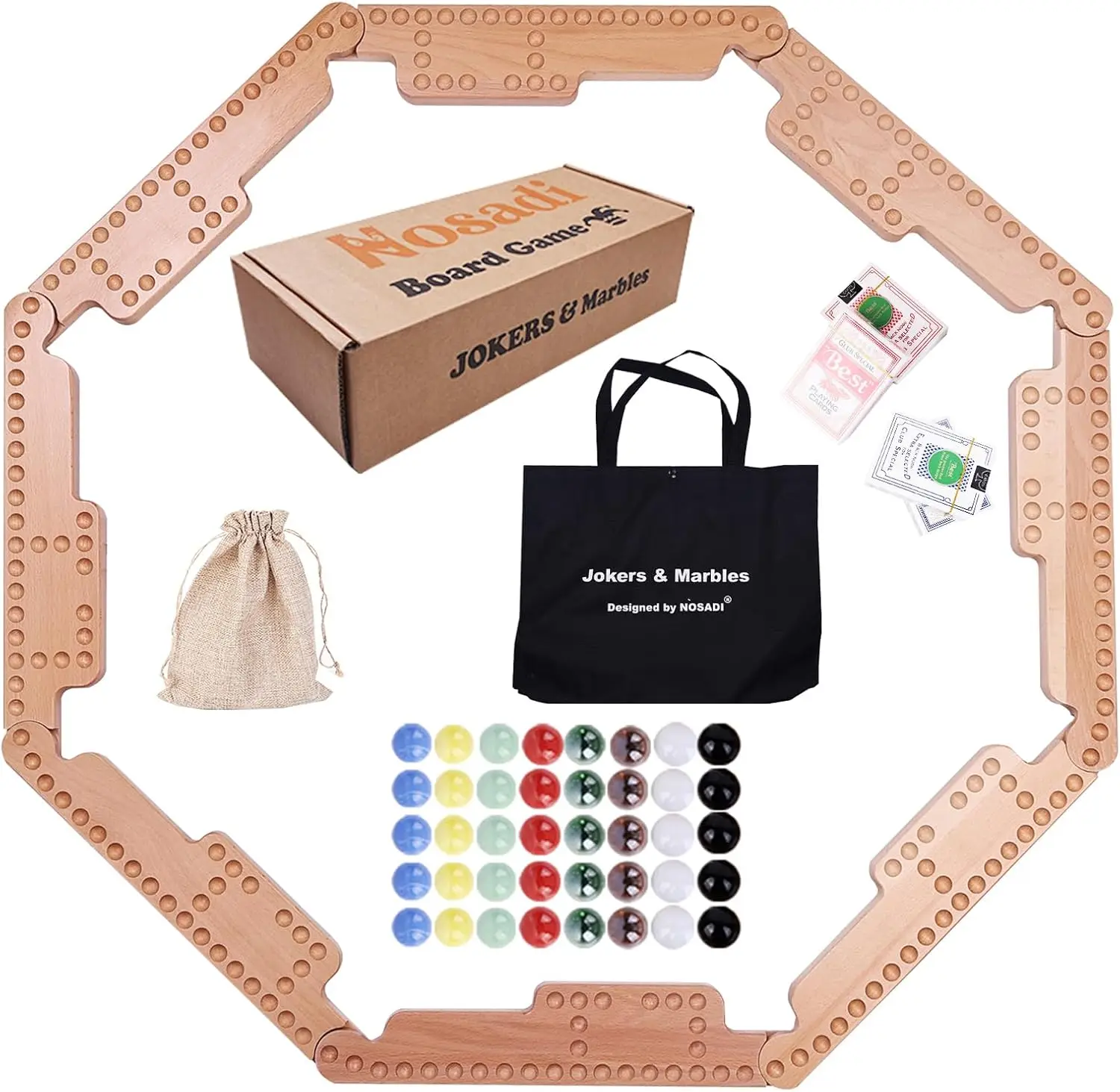 Real Beech Wooden Marble Board Game for 2-8 Players, Family Fun Night Activity
Real Beech Wooden Marble Board Game for 2-8 Players, Family Fun Night Activity