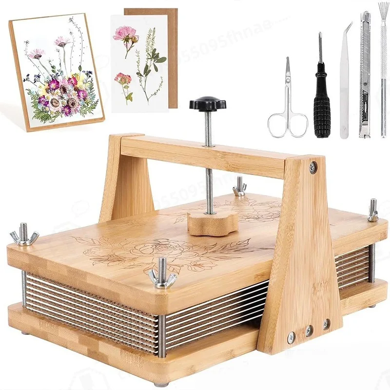 Handmade Wooden Flower Press Kit Detachable Design Dry Plant Specimen Presser DIY Handcraft Accessory
Handmade Wooden Flower Press Kit Detachable Design Dry Plant Specimen Presser DIY Handcraft Accessory