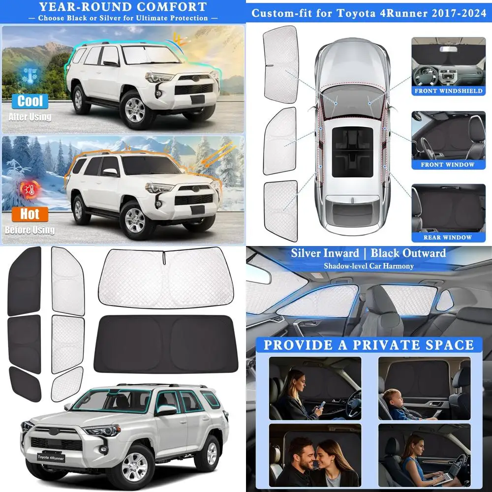 Car Window Shades 2017-2024, Side & Rear Windshield Triangular Sun Protection, UV Blocker, Heat Insulation for Long Parking and
Car Window Shades 2017-2024, Side & Rear Windshield Triangular Sun Protection, UV Blocker, Heat Insulation for Long Parking and