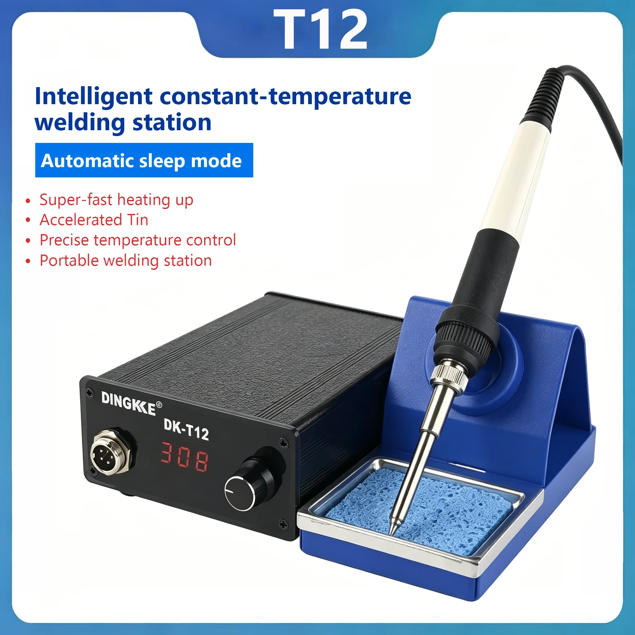 T12 Quick Heating Soldering Station Electronic Welding Iron LED Digital Soldering Iron Phone Repair Tools
T12 Quick Heating Soldering Station Electronic Welding Iron LED Digital Soldering Iron Phone Repair Tools