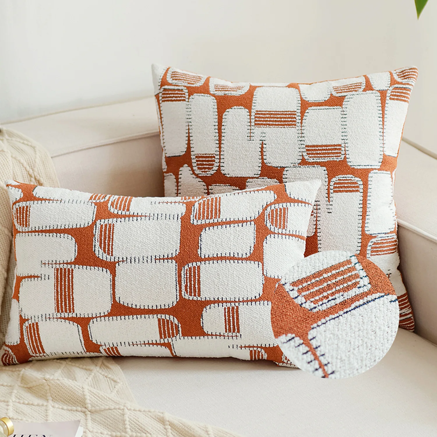 40x40/60x60cm Multi-size Jacquard Pillow Cover Geometric Sofa Cushion Cover Pillowcase for Holiday Home Decoration
40x40/60x60cm Multi-size Jacquard Pillow Cover Geometric Sofa Cushion Cover Pillowcase for Holiday Home Decoration