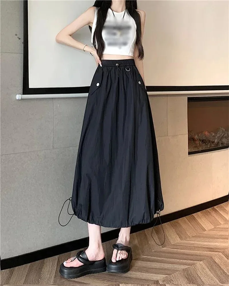 Y2k Women Cargo Long Skirts Vintage Loose High Waist Streetwear Skirt Retro Casual American Shirring Solid A Line Skirt New
Y2k Women Cargo Long Skirts Vintage Loose High Waist Streetwear Skirt Retro Casual American Shirring Solid A Line Skirt New
