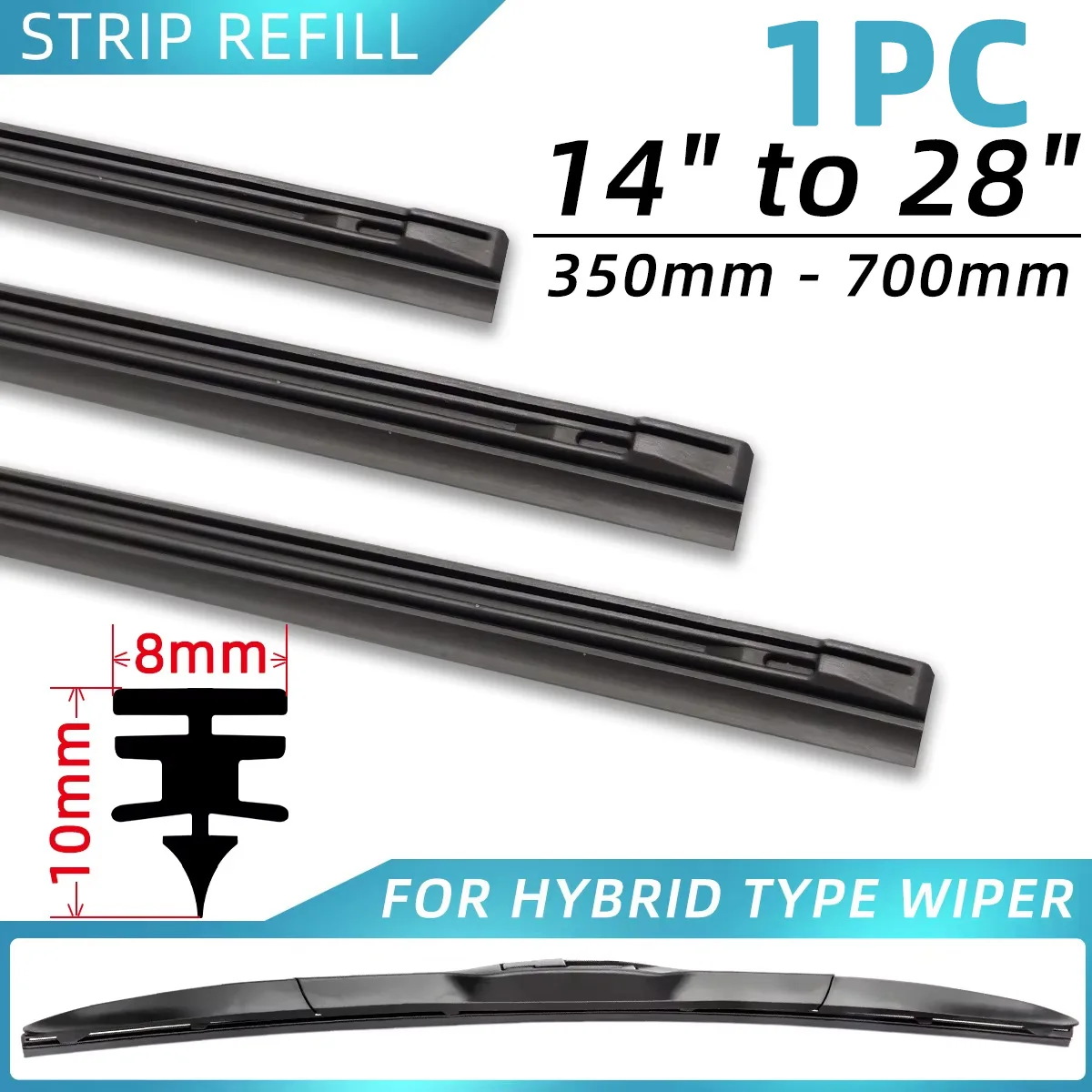 Lanke 1PC 8mm Car Wiper Replacement Insert Rubber Strip 14 "16" 17 "18" 19 "20" 21 "22" 24 "26" 28 "Rubber Strip Replacement Par
Lanke 1PC 8mm Car Wiper Replacement Insert Rubber Strip 14 "16" 17 "18" 19 "20" 21 "22" 24 "26" 28 "Rubber Strip Replacement Par