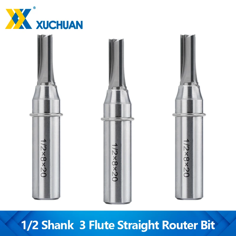 XUCHUAN Milling Cutter 3 Flute Carbide End Mill Slot Cutter For MDF Chipboard Woodworking 1/2" Shank TCT Straight Router Bit
XUCHUAN Milling Cutter 3 Flute Carbide End Mill Slot Cutter For MDF Chipboard Woodworking 1/2" Shank TCT Straight Router Bit