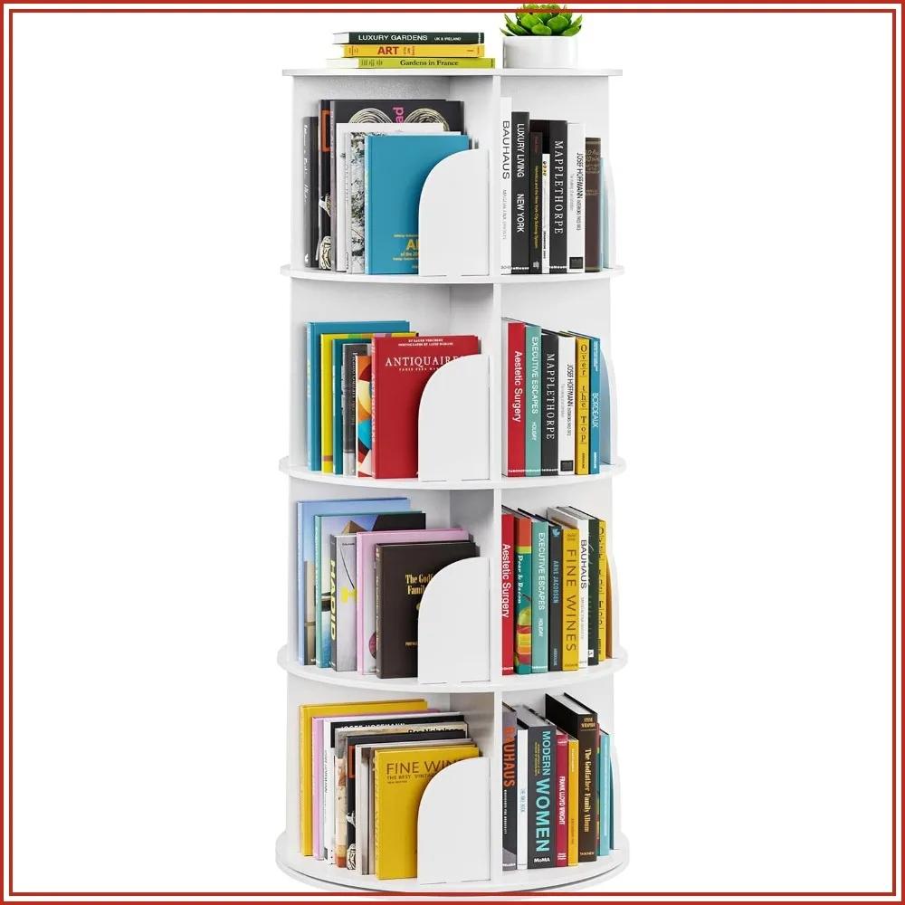 4 Tier Rotating Bookshelf Tower, Spinning Bookcase Lazy Susan, 360 Revolving Book Storage, Vertical Spiral Corner Organizer
4 Tier Rotating Bookshelf Tower, Spinning Bookcase Lazy Susan, 360 Revolving Book Storage, Vertical Spiral Corner Organizer