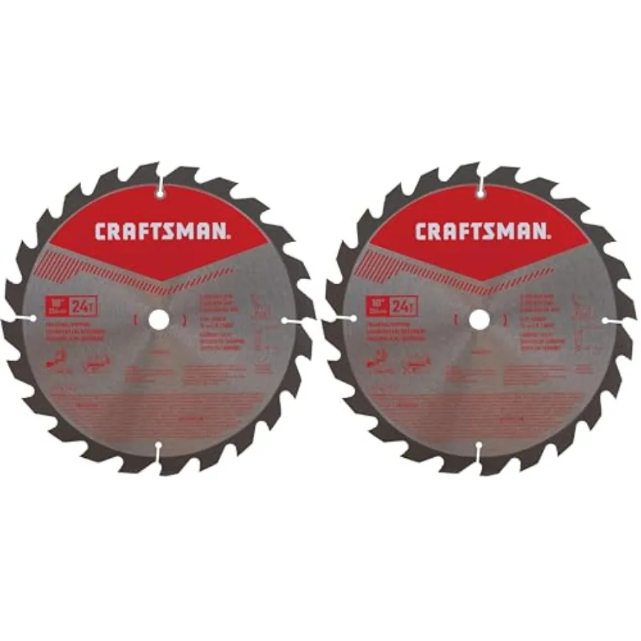 10 Inch 24T Framing/Ripping Carbide Miter/Table Saw Blade CMAS21024 (Pack of 2
10 Inch 24T Framing/Ripping Carbide Miter/Table Saw Blade CMAS21024 (Pack of 2
