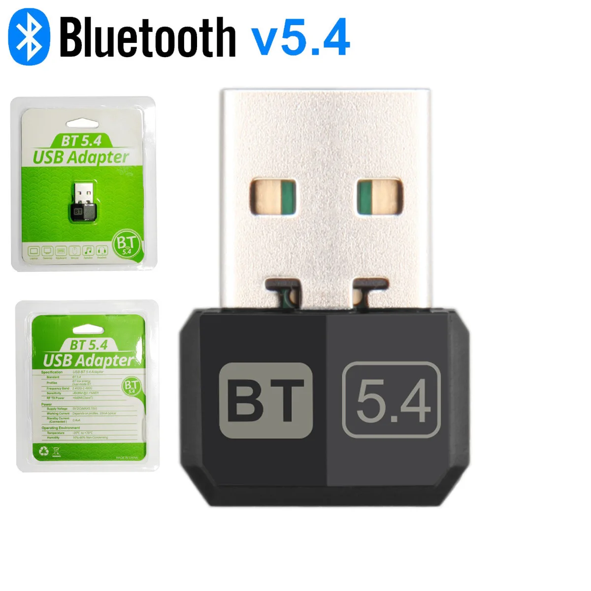 USB-адаптер Bluetooth 5.4, беспроводной адаптер Bluetooth 5.3 для ПК, ноутбука, беспроводной динамик, аудиоприемник, USB-передатчик
USB-адаптер Bluetooth 5.4, беспроводной адаптер Bluetooth 5.3 для ПК, ноутбука, беспроводной динамик, аудиоприемник, USB-передатчик