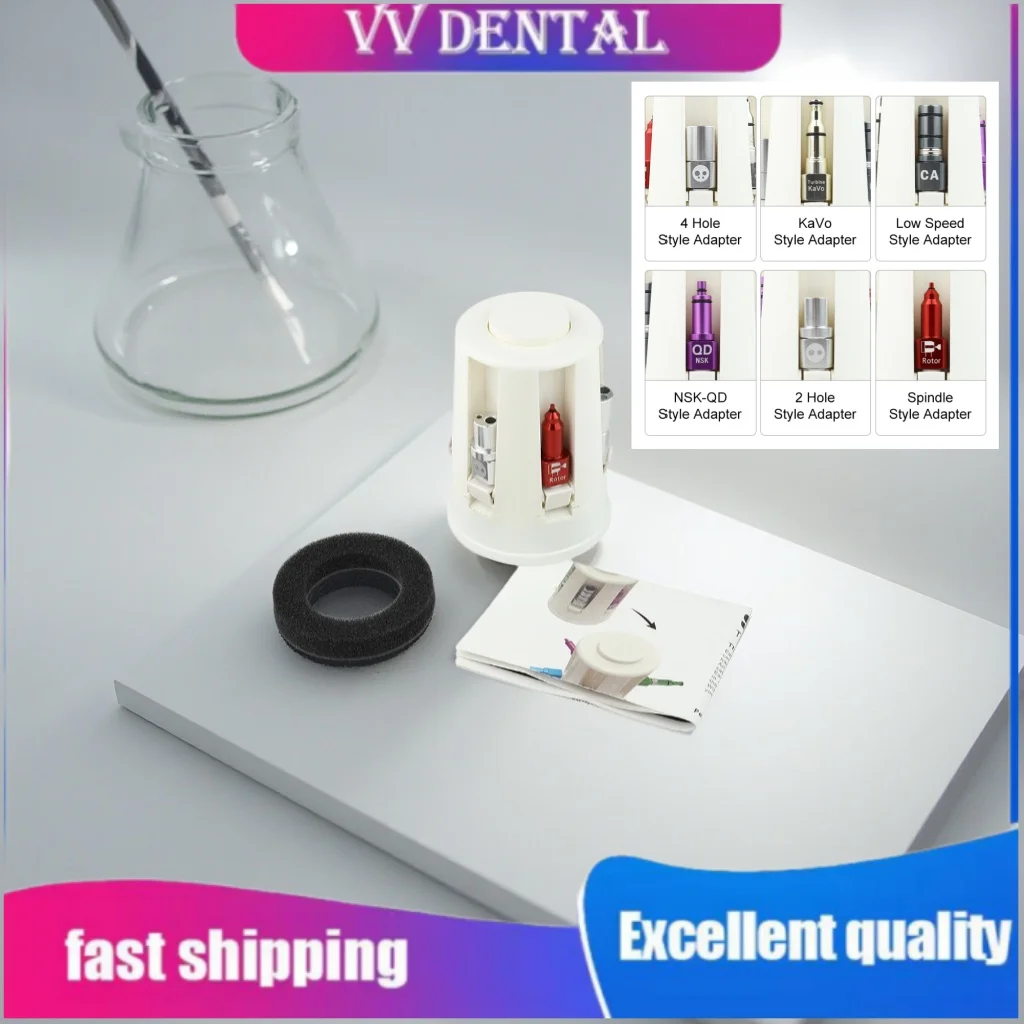 Смазочное устройство VV Dendal для стоматологических наконечников, используемое для обслуживания высокоскоростных и низкоскоростных наконечников, а также другого оборудования.
Смазочное устройство VV Dendal для стоматологических наконечников, используемое для обслуживания высокоскоростных и низкоскоростных наконечников, а также другого оборудования.