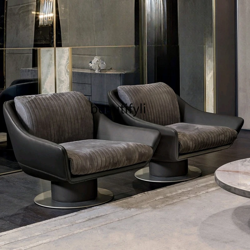 Italian Light Luxury Single-Seat Sofa Chair Post-Modern Villa Large Flat Living Room Leisure Chair
Italian Light Luxury Single-Seat Sofa Chair Post-Modern Villa Large Flat Living Room Leisure Chair