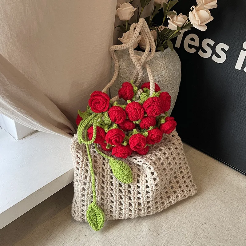 2025 Floral Crochet Shoulder Bag - Boho Rose Tote for Women, Large Capacity Bucket Purse Summer Beach Bag
2025 Floral Crochet Shoulder Bag - Boho Rose Tote for Women, Large Capacity Bucket Purse Summer Beach Bag