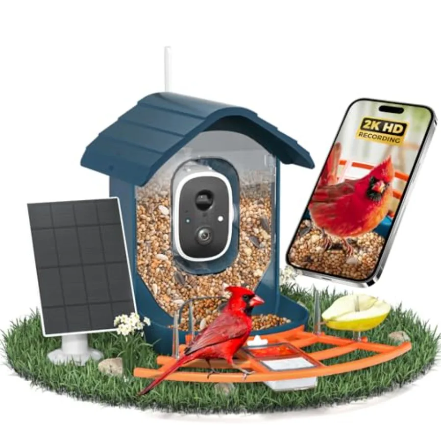 Smart Bird Feeder with Camera, 2K HD AI Identify Birds Species, Bird Watching Camera with Solar Panel, Gift for Mom Dad Birdlov
Smart Bird Feeder with Camera, 2K HD AI Identify Birds Species, Bird Watching Camera with Solar Panel, Gift for Mom Dad Birdlov