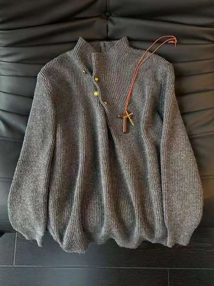 American Sle High Collar Casual Sweater ex Loose Knitted Base Layer Winter Faion Breathable UV Protection Long Sve
American Sle High Collar Casual Sweater ex Loose Knitted Base Layer Winter Faion Breathable UV Protection Long Sve