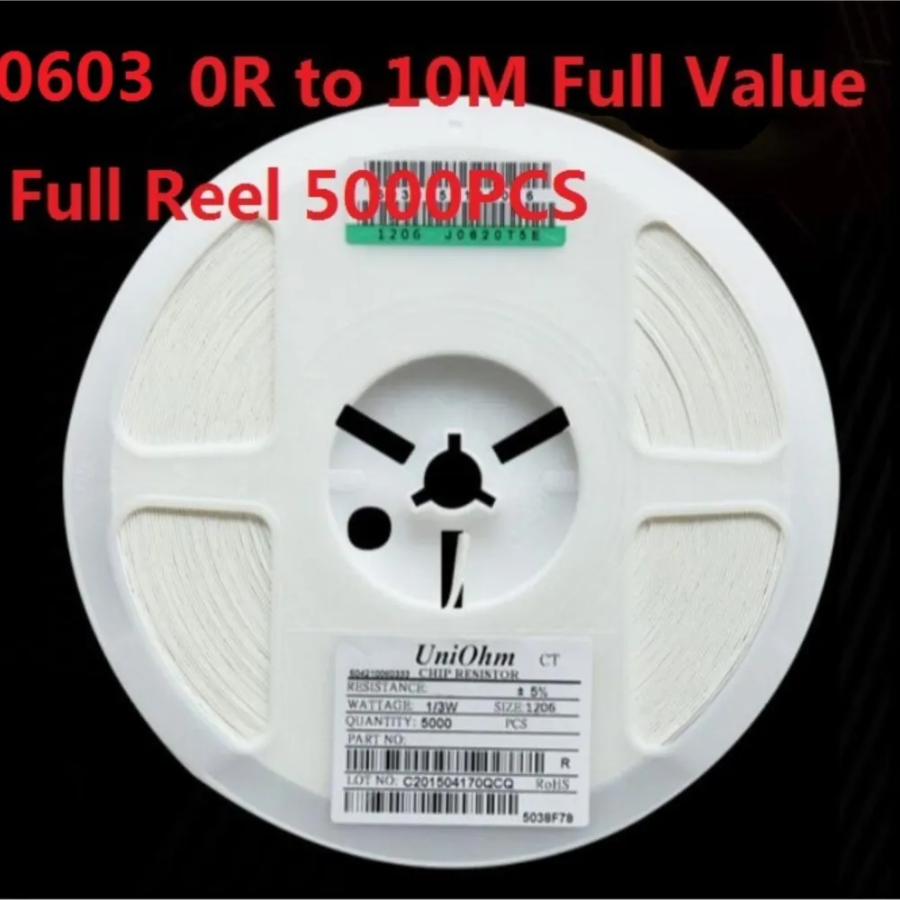 5000 шт. SMD чип-резистор 0603 10 кОм 5% 1/8 Вт чип-резисторы (0 Ом до 10 м) Ом 0R 10R 1K 2,2K 3,3K 4,7K 10K 100K 470K Ом комплект
5000 шт. SMD чип-резистор 0603 10 кОм 5% 1/8 Вт чип-резисторы (0 Ом до 10 м) Ом 0R 10R 1K 2,2K 3,3K 4,7K 10K 100K 470K Ом комплект