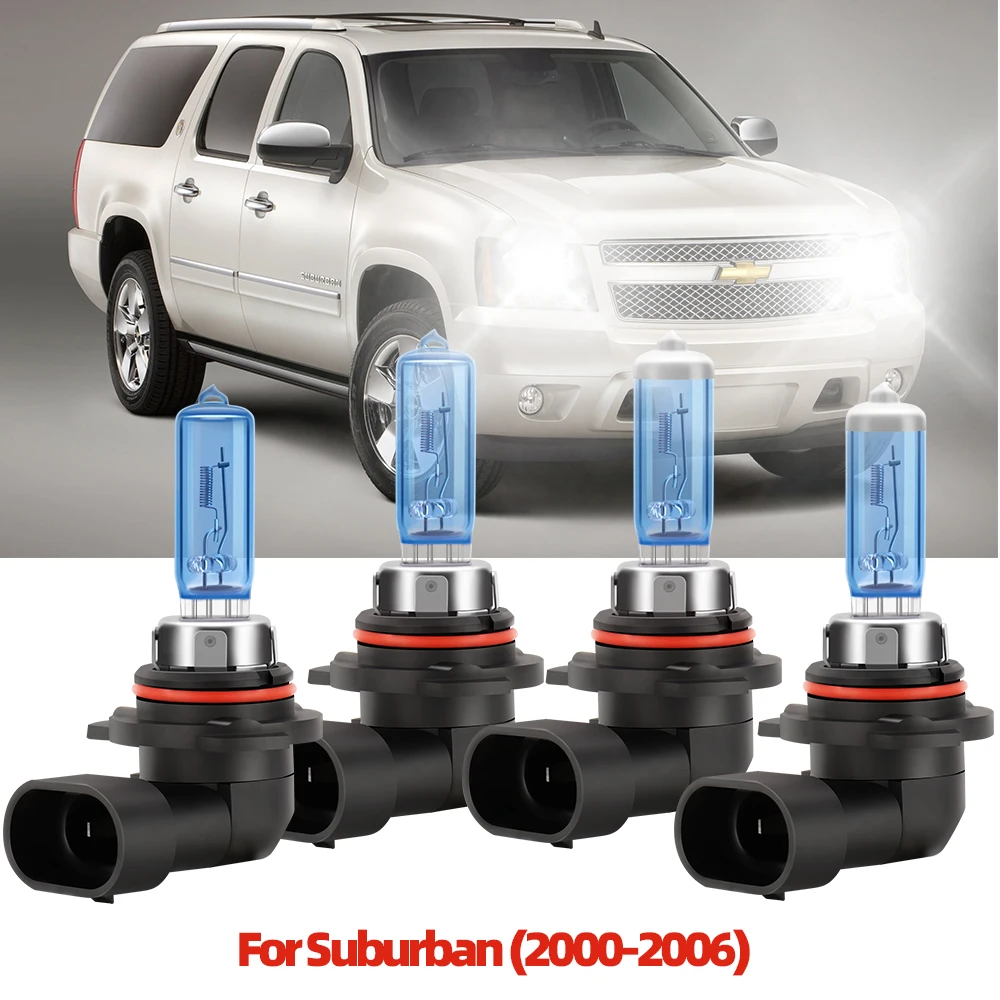 Combo 4PCS Lamps Kit For Suburban (2000-2006) 9005+9006 High/Low Beam Ultra Bright Halogen Headlight Auto Bulbs 6000K Plug&Play
Combo 4PCS Lamps Kit For Suburban (2000-2006) 9005+9006 High/Low Beam Ultra Bright Halogen Headlight Auto Bulbs 6000K Plug&Play