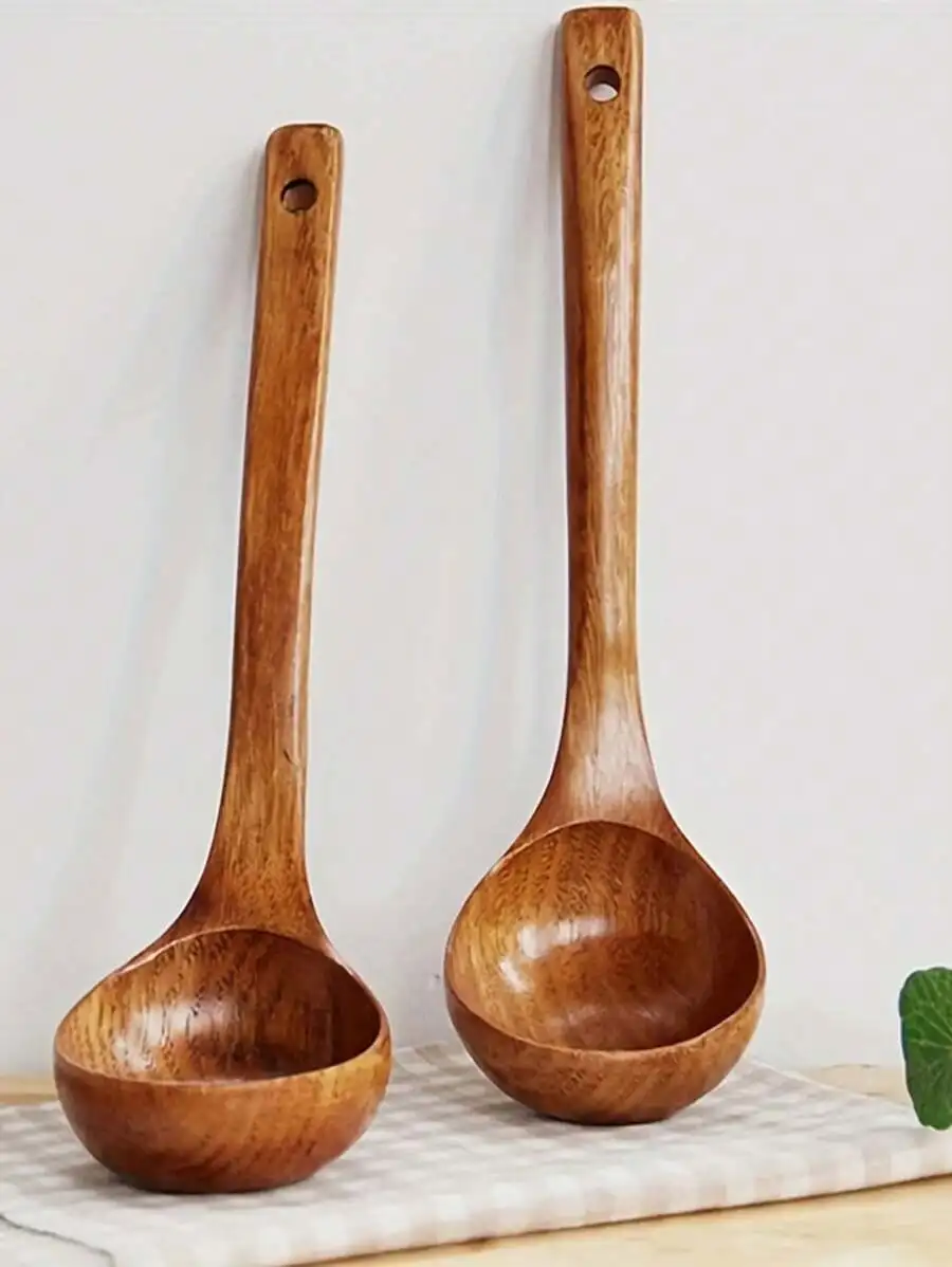 Wooden Ladle Long Handle Soup Spoon Kitchen Utensil For Cooking Stirring Serving
Wooden Ladle Long Handle Soup Spoon Kitchen Utensil For Cooking Stirring Serving
