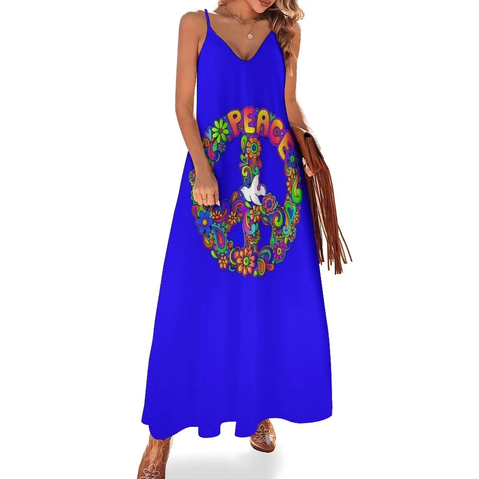 Flower Power Retro Hippie Peace Symbol Sleeveless Dress dress party night Dresses
Flower Power Retro Hippie Peace Symbol Sleeveless Dress dress party night Dresses