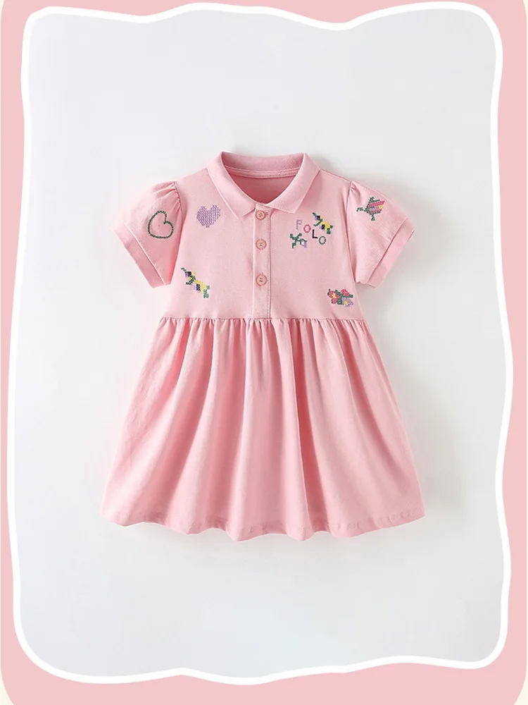 Summer Baby Girls Cotton Pink Sweet Smocked Waist Short Sleeve Dress Kids Daily Princess Skirt Children Casual Outfit 2-12 Years
Summer Baby Girls Cotton Pink Sweet Smocked Waist Short Sleeve Dress Kids Daily Princess Skirt Children Casual Outfit 2-12 Years