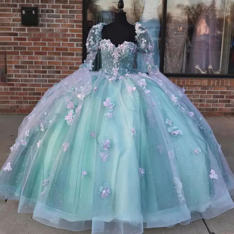 Customized Charming Sweetheart Quinceanera Dresses for Girl Detachable Sleeves Applique Big Bow Robe Princess Bleu Femme
Customized Charming Sweetheart Quinceanera Dresses for Girl Detachable Sleeves Applique Big Bow Robe Princess Bleu Femme