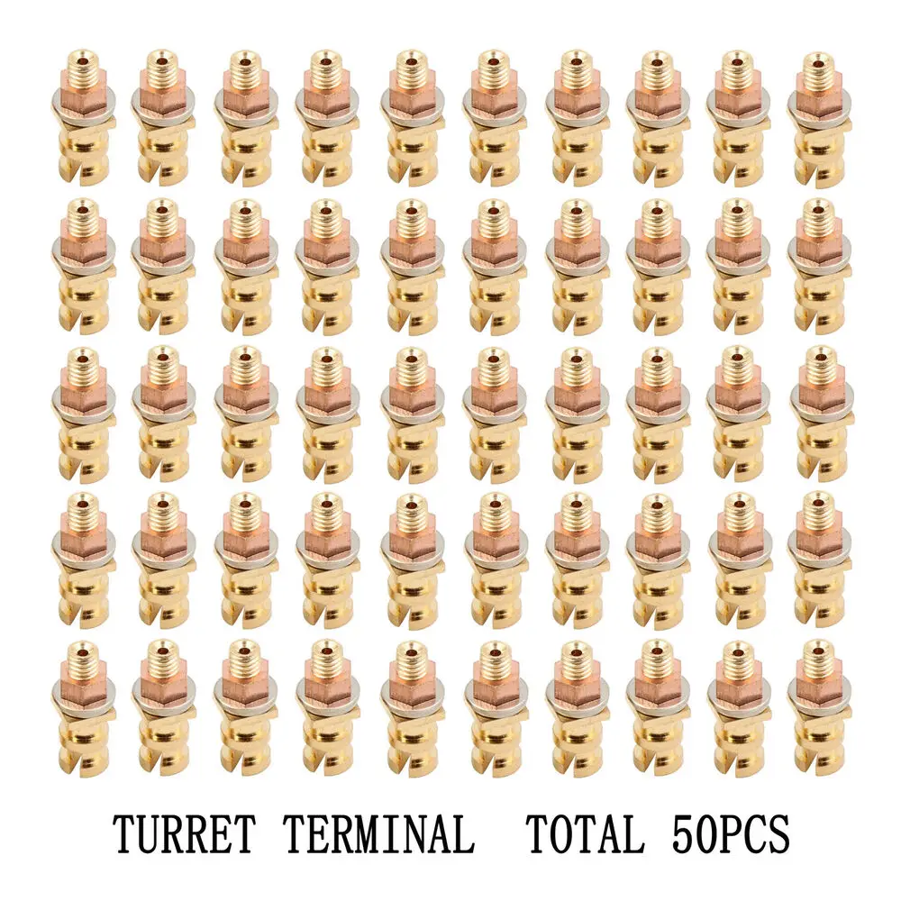 50PCS Brass DIY Tube Guitar Amplifier Tag Board Turret Post Pin Lugs,Gold Plated
50PCS Brass DIY Tube Guitar Amplifier Tag Board Turret Post Pin Lugs,Gold Plated