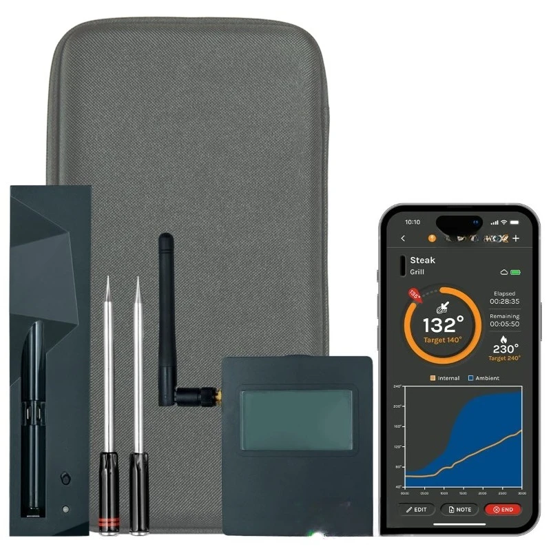 WiFi Bridge Set | 2-Probe Package | Smart Wireless Meat Thermometer | Unlimited Range Digital Food Probe with Bluetoot
WiFi Bridge Set | 2-Probe Package | Smart Wireless Meat Thermometer | Unlimited Range Digital Food Probe with Bluetoot