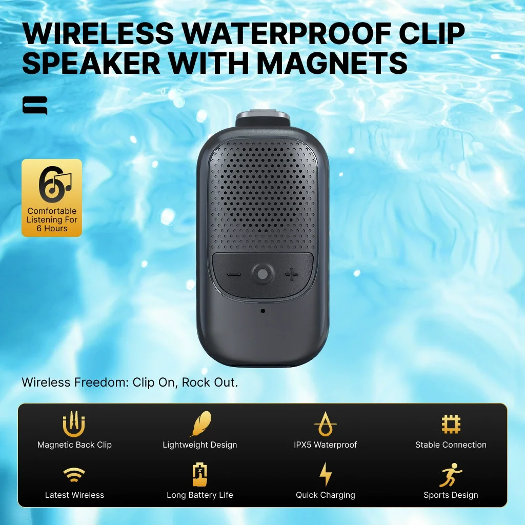 2025 New Outdoor Sports Lavalier Portable Waterproof Bluetooth Lightweight HiFi Bass Speaker Built-in Mic Wearable Speaker
2025 New Outdoor Sports Lavalier Portable Waterproof Bluetooth Lightweight HiFi Bass Speaker Built-in Mic Wearable Speaker