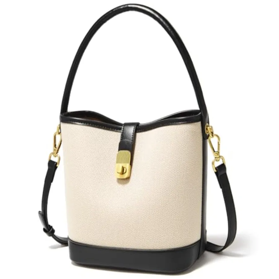 FOXLOVER Coated Canvas Bucket Crossbody Bags for Women Top-Handle Handbags Small Satchel Purse Trendy Twist Lock
FOXLOVER Coated Canvas Bucket Crossbody Bags for Women Top-Handle Handbags Small Satchel Purse Trendy Twist Lock