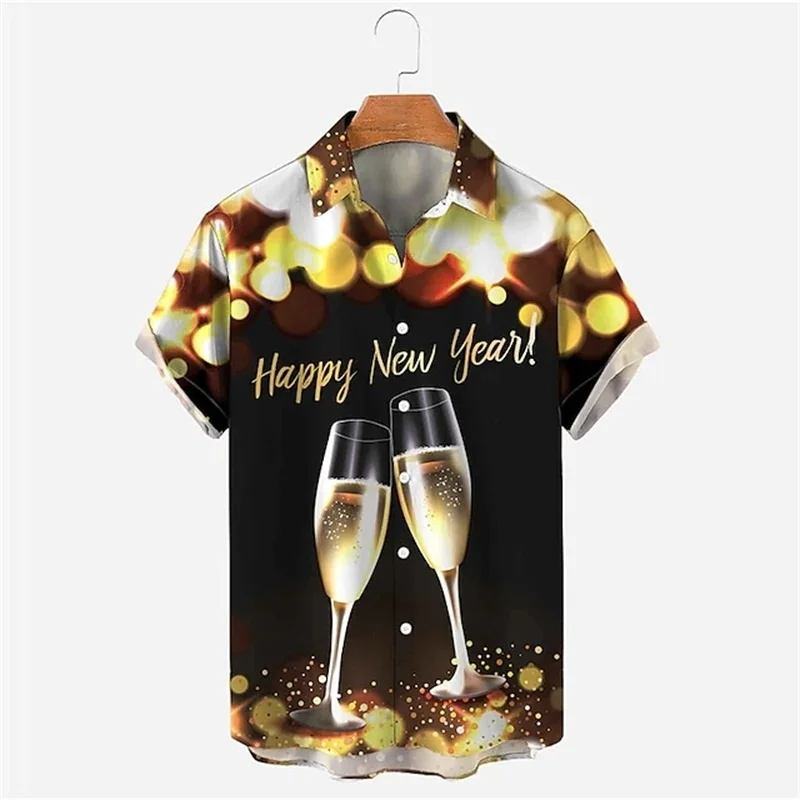 Fireworks Champagne Pattern Hawaiian Shirts For Men Happy New Year 3D Printed Aloha Shirts Casual Loose Long Sleeve Tops Blouses
Fireworks Champagne Pattern Hawaiian Shirts For Men Happy New Year 3D Printed Aloha Shirts Casual Loose Long Sleeve Tops Blouses
