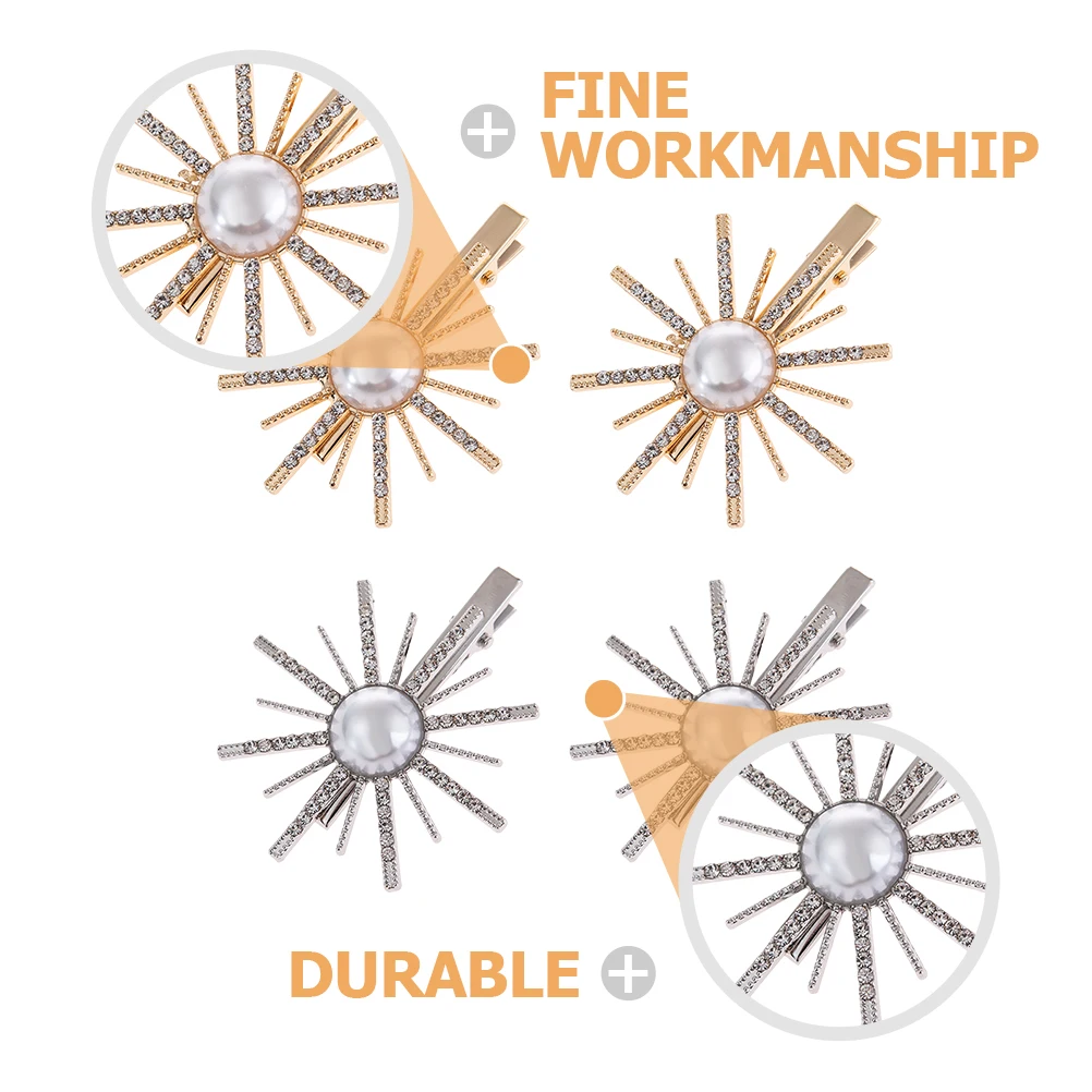 4pcs Pearl Hair Clips Rhinestone Barrettes for Women Girls Hair Accessories Bridal Shower Bohemian Beach Wedding Hairpin
4pcs Pearl Hair Clips Rhinestone Barrettes for Women Girls Hair Accessories Bridal Shower Bohemian Beach Wedding Hairpin