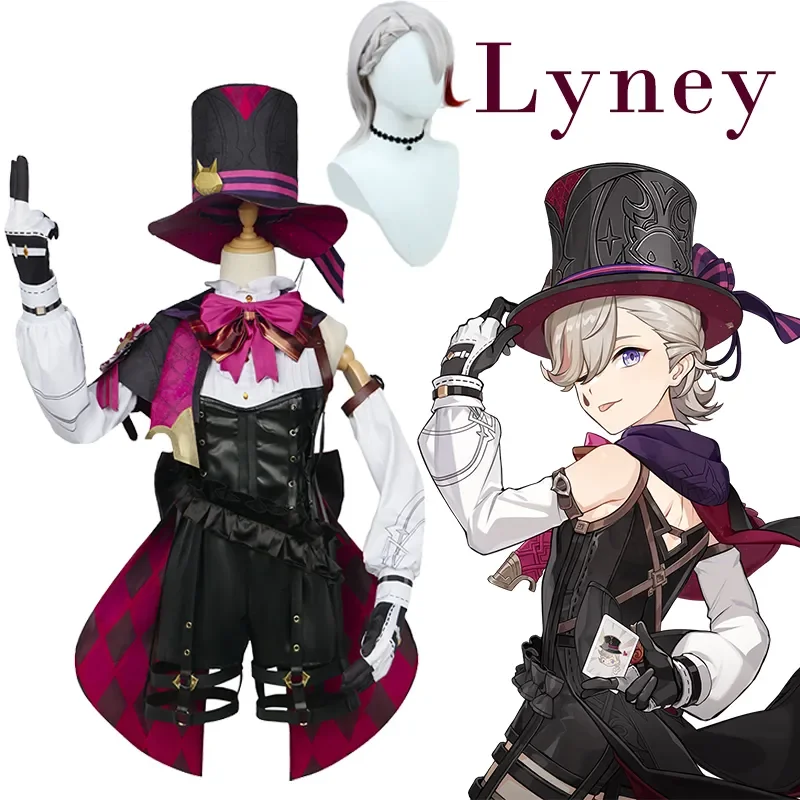 Anime Genshin Impact Lyney Cosplay Fontaine Costume Wig Hat Set magician Leather Uniform Dress Short Hair Skirt Glove Outfit
Anime Genshin Impact Lyney Cosplay Fontaine Costume Wig Hat Set magician Leather Uniform Dress Short Hair Skirt Glove Outfit