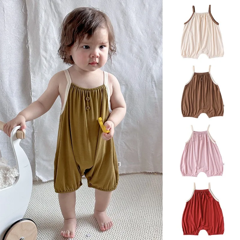 Летний детский жилет, камзол из модала, боди, летний стиль, однотонный комбинезон для младенцев, одежда для новорожденных 
Летний детский жилет, камзол из модала, боди, летний стиль, однотонный комбинезон для младенцев, одежда для новорожденных