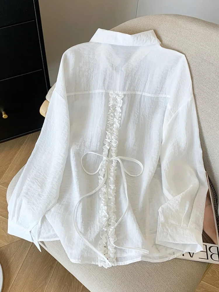 Новая весенняя женская свободная повседневная верхняя одежда с длинным рукавом, дизайнерским акцентом, разрезом сзади, поясом и защитой от солнца
Новая весенняя женская свободная повседневная верхняя одежда с длинным рукавом, дизайнерским акцентом, разрезом сзади, поясом и защитой от солнца