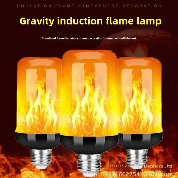 LED Flame Lights Black Background Simulation Dynamic Jumping Light Christmas Atmosphere Flame Light Bulb
LED Flame Lights Black Background Simulation Dynamic Jumping Light Christmas Atmosphere Flame Light Bulb